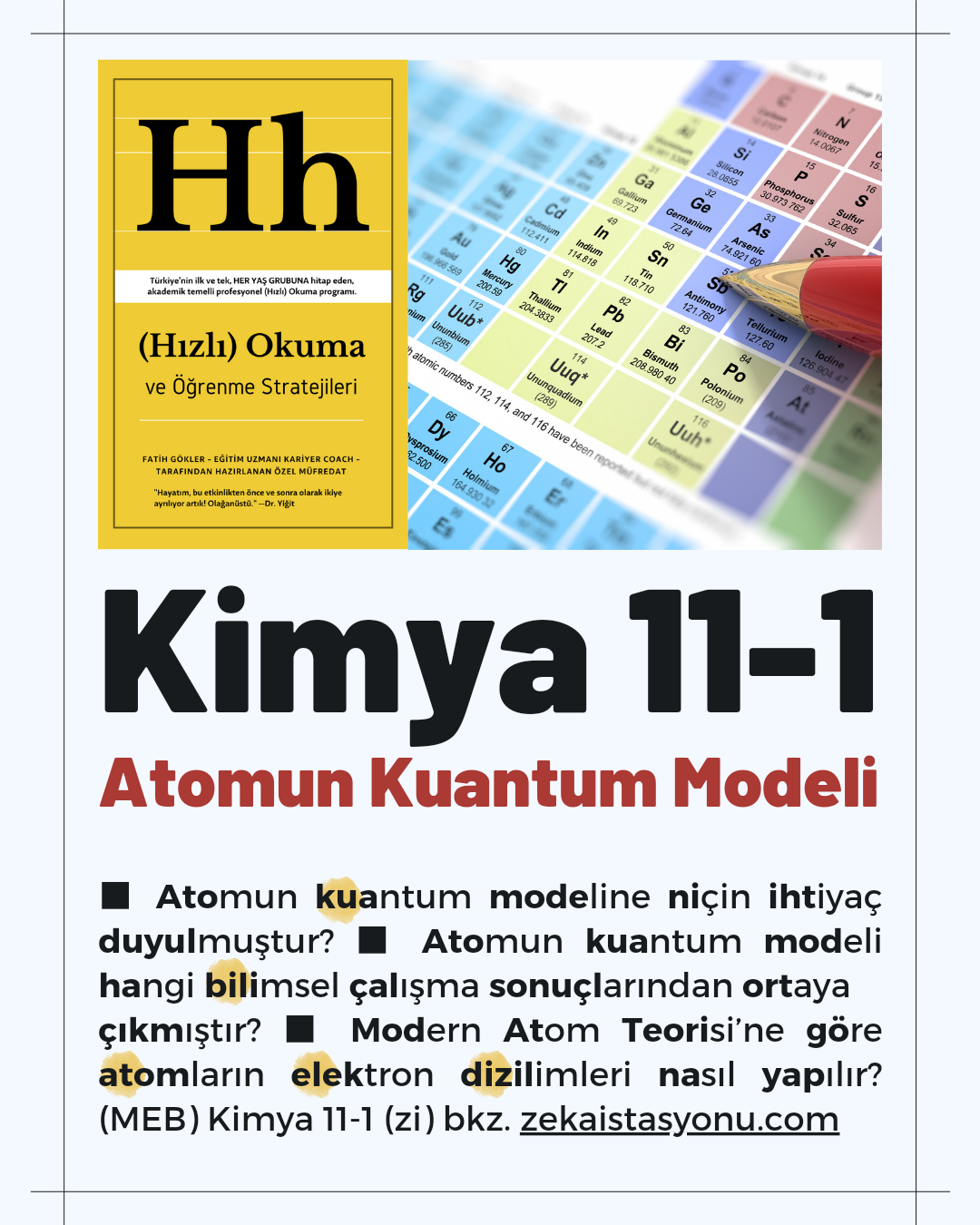 {sistemYES!} Kimya 11-1 Modern Atom Teorisi